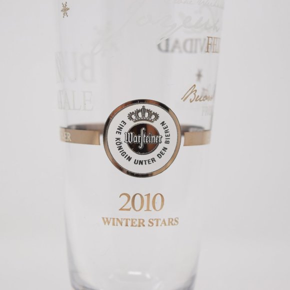 Warsteiner Merry Christmas Winter Stars Tulip Champagne Beer Glass with Box 2010 - Picture 10 of 16